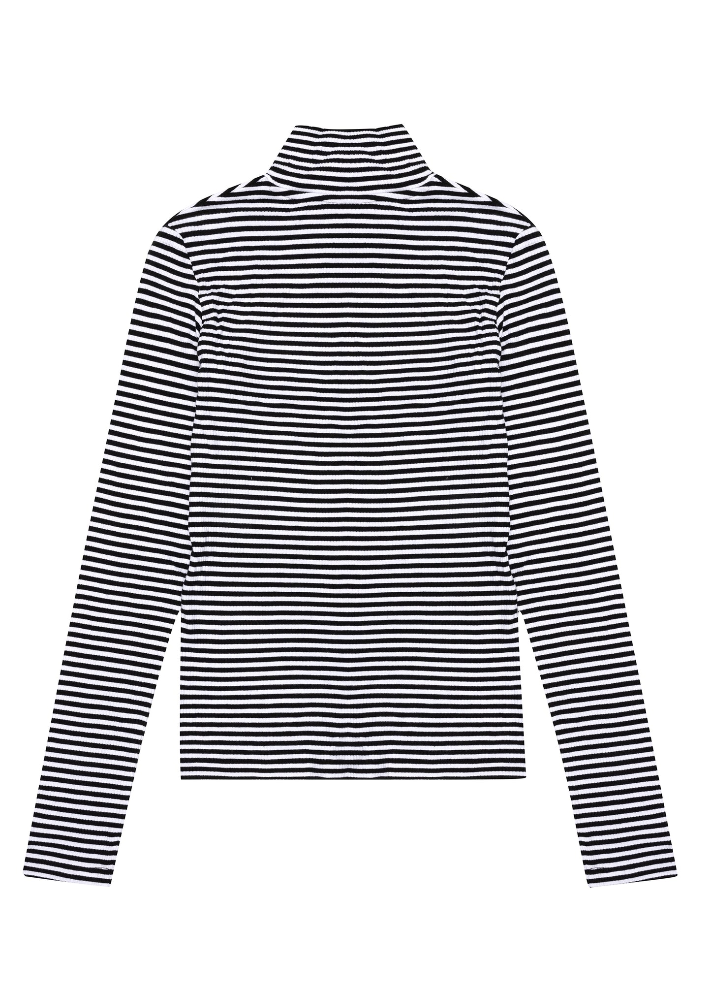 Ribbed Turtleneck Long Sleeve T-shirt