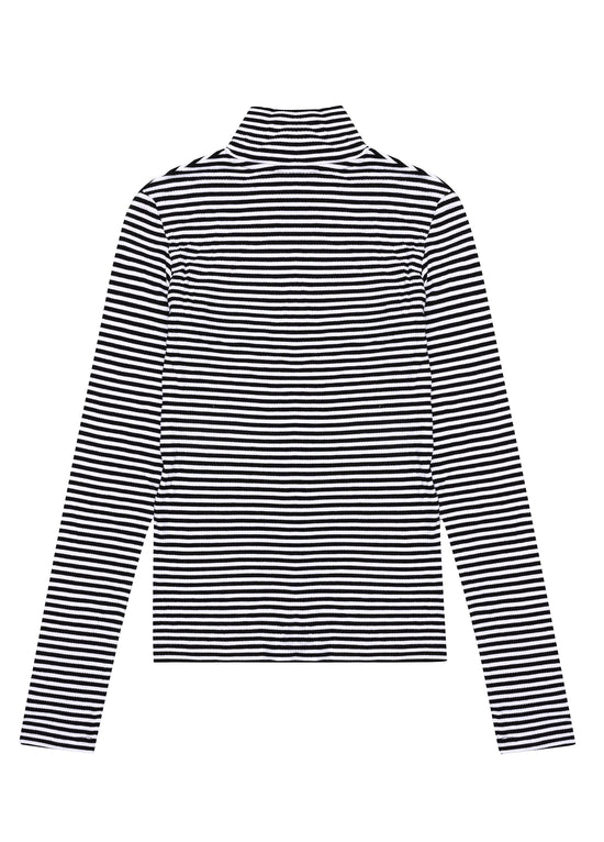 Ribbed Turtleneck Long Sleeve T-shirt
