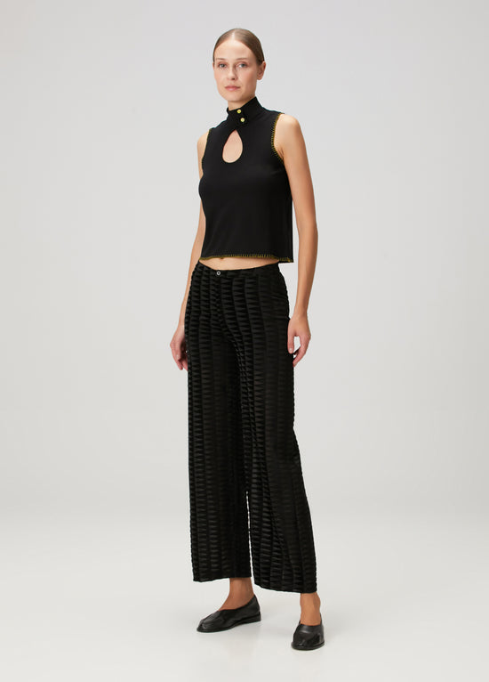 Knit Top W/ Crochet Detailing