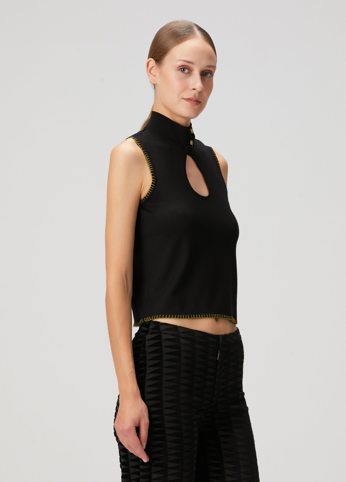 Knit Top W/ Crochet Detailing