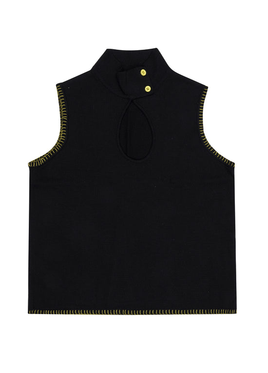 Knit Top W/ Crochet Detailing