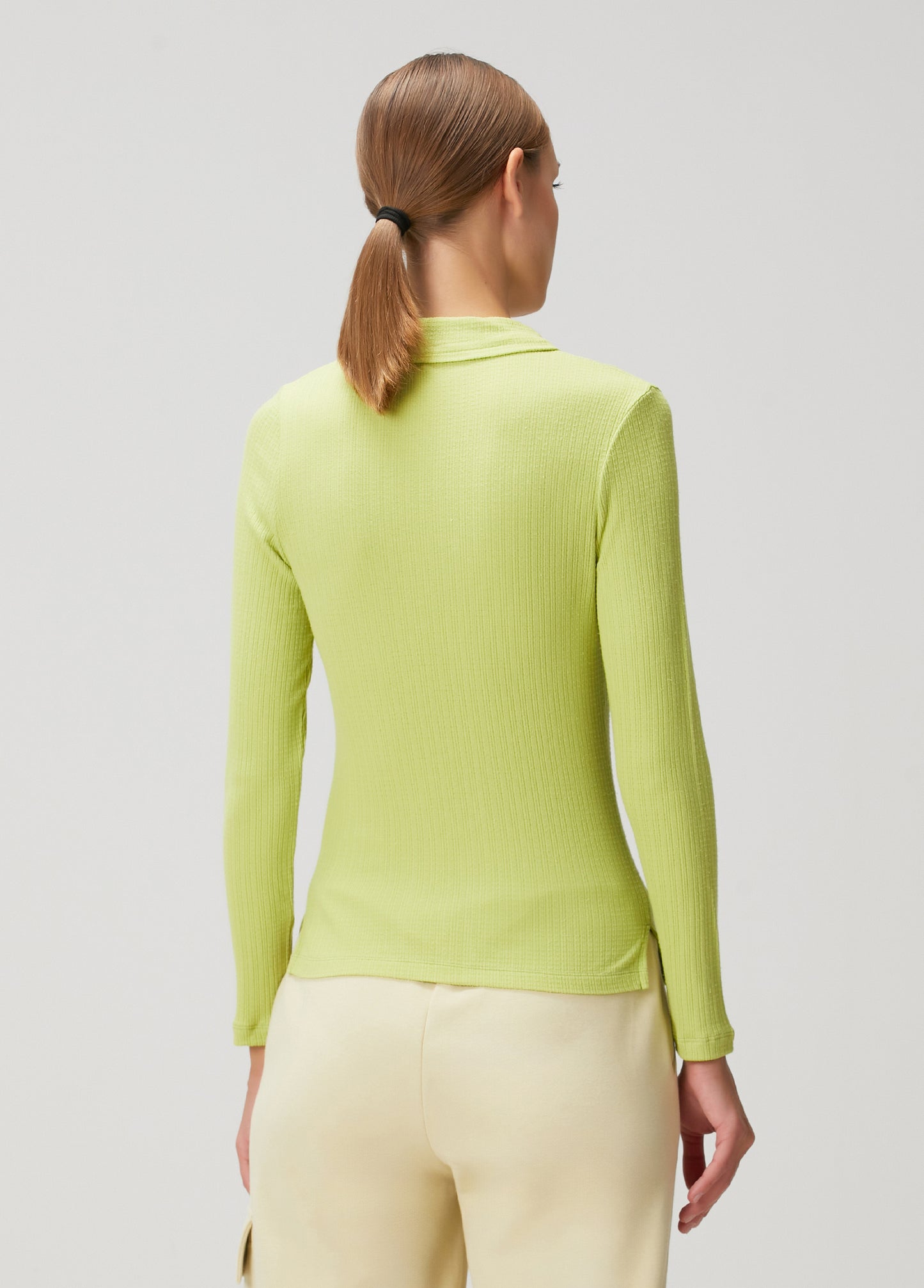 Fitted Rib Button Down Shirt