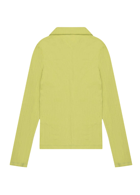 Fitted Rib Button Down Shirt