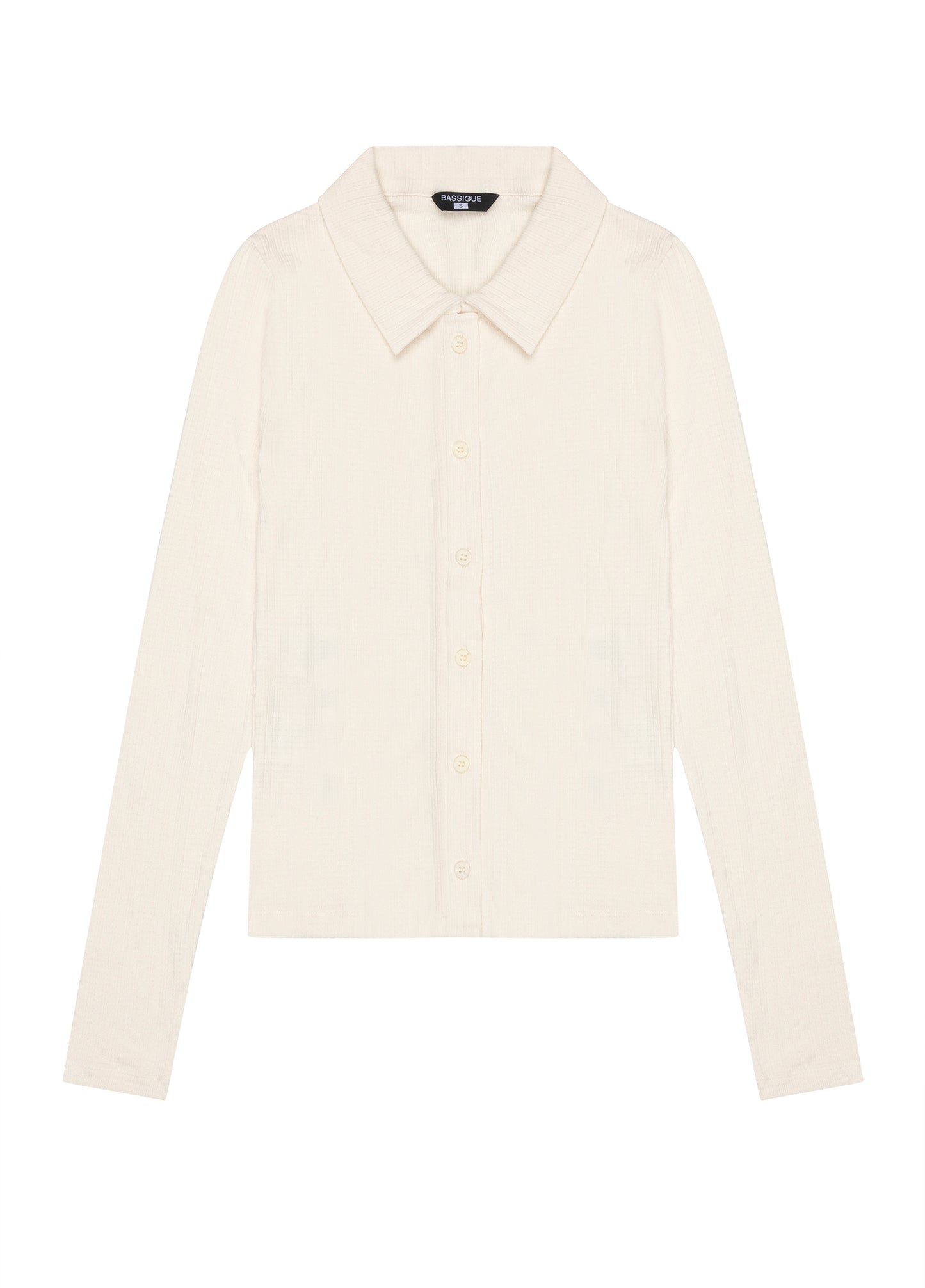 Fitted Rib Button Down Shirt