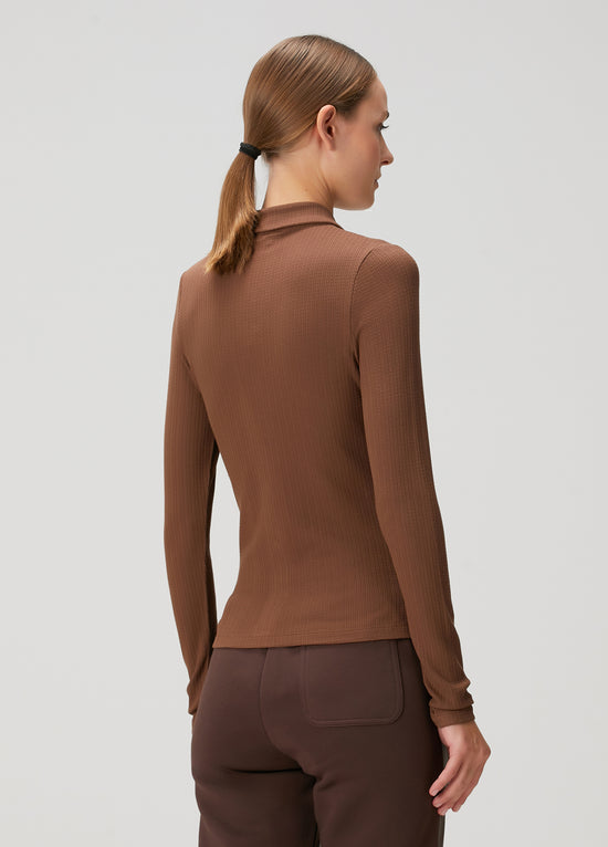 Fitted Rib Button Down Shirt