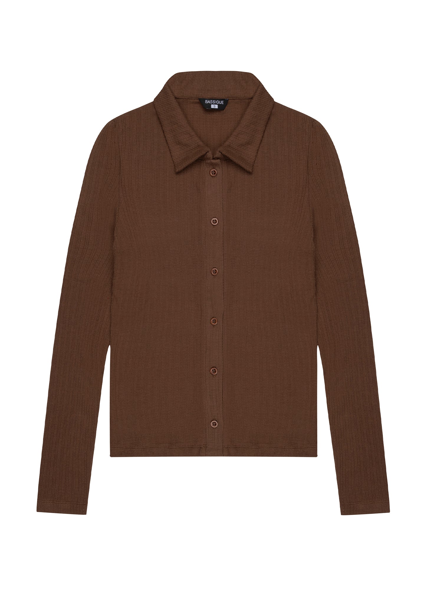 Fitted Rib Button Down Shirt