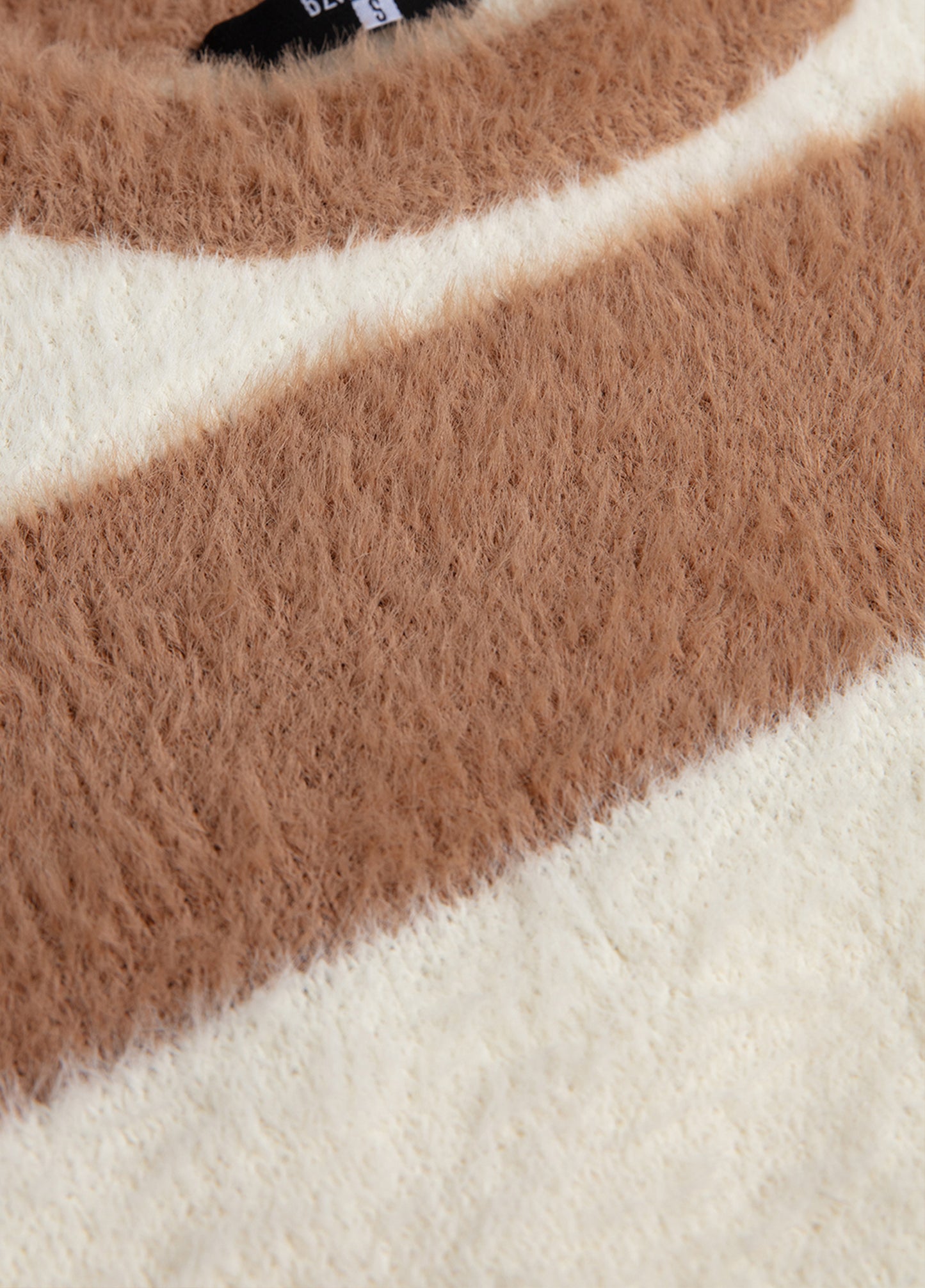 Striped Fuzzy Oversized Sweater