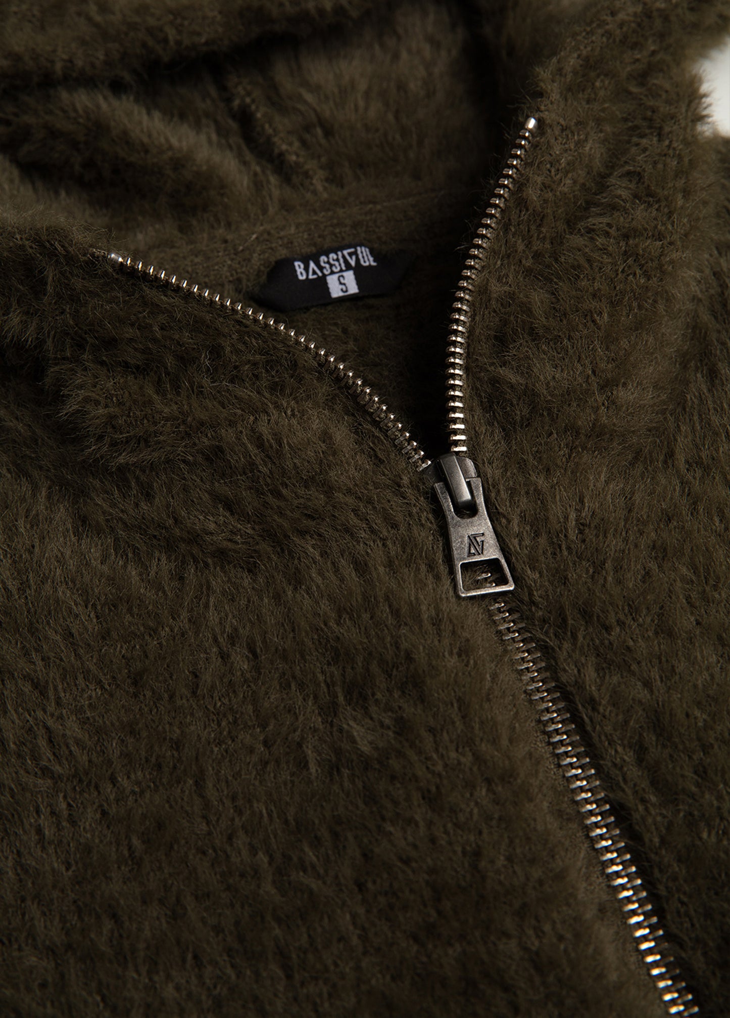 Hooded Front Zip Fuzzy Sweater