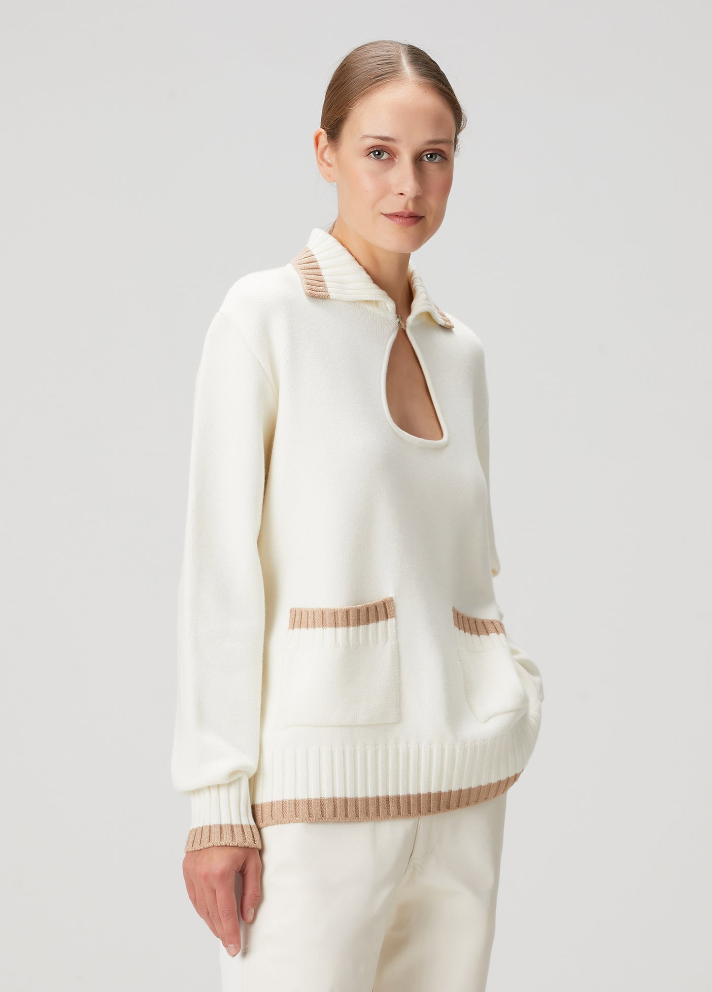 Knit Sweater W/ Pocket Detailing