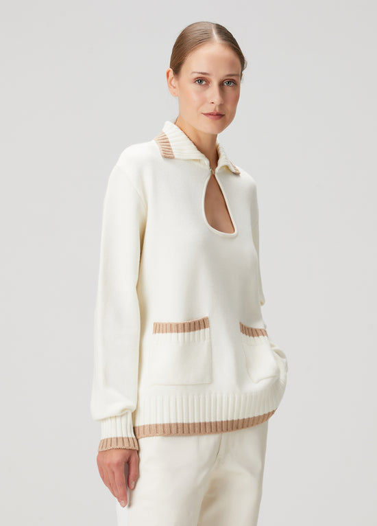 Knit Sweater W/ Pocket Detailing