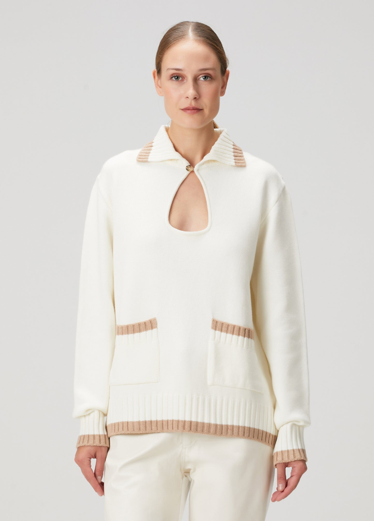 Knit Sweater W/ Pocket Detailing