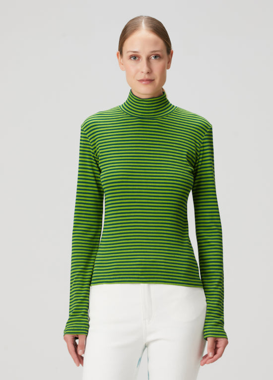 Ribbed Turtleneck Long Sleeve T-Shirt