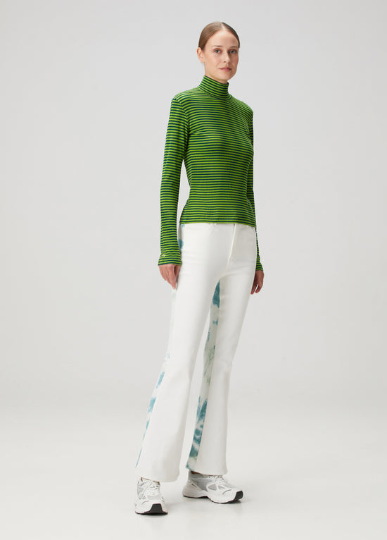 Ribbed Turtleneck Long Sleeve T-Shirt