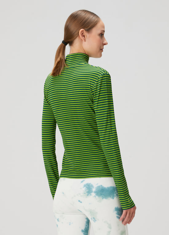 Ribbed Turtleneck Long Sleeve T-Shirt