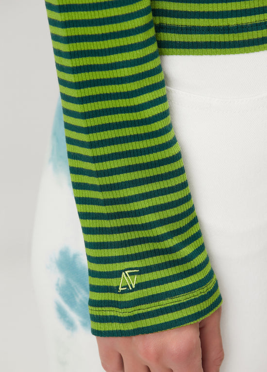 Ribbed Turtleneck Long Sleeve T-Shirt