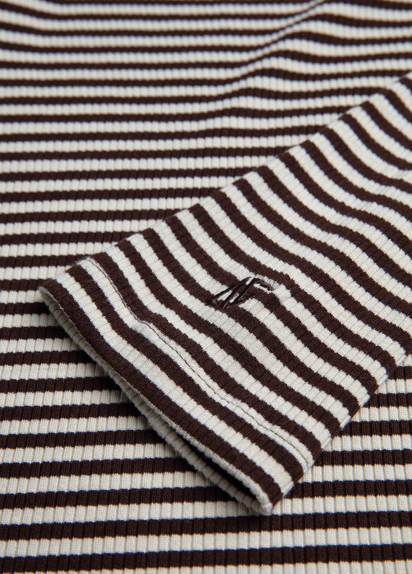 Ribbed Turtleneck Long Sleeve T-Shirt