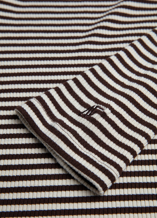 Ribbed Turtleneck Long Sleeve T-Shirt