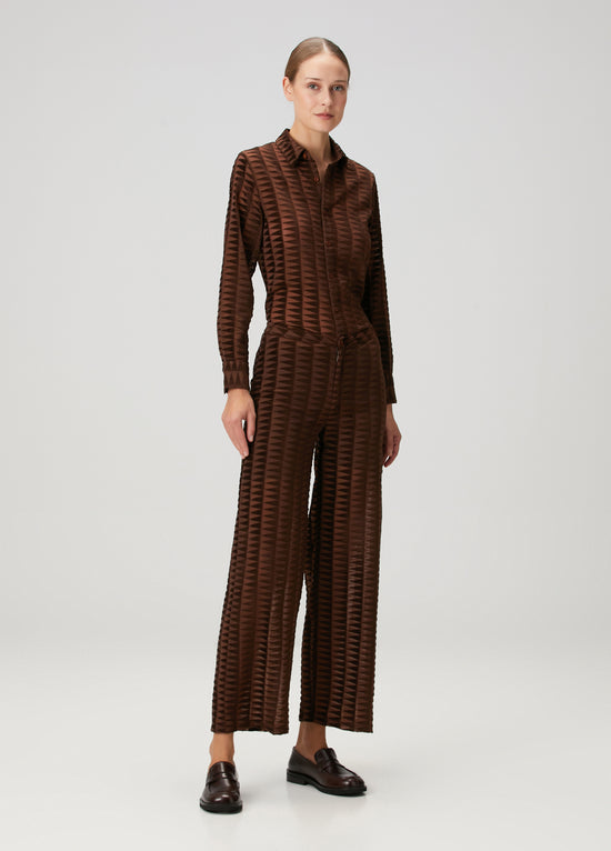 Embossed Tulle Straight Leg Pants