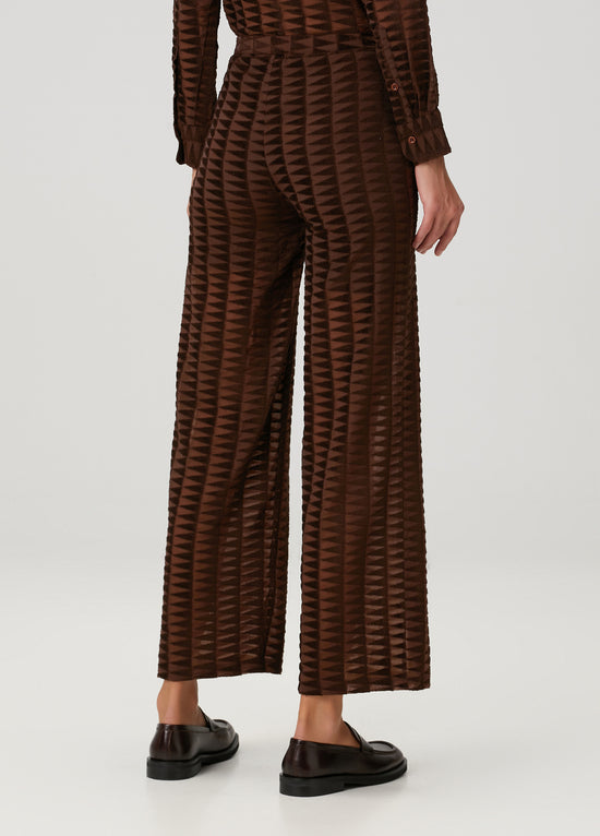 Embossed Tulle Straight Leg Pants