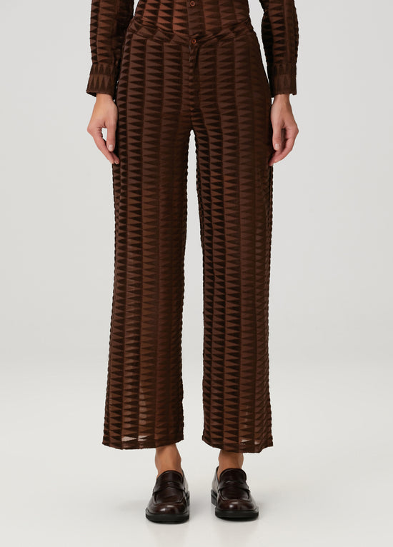 Embossed Tulle Straight Leg Pants