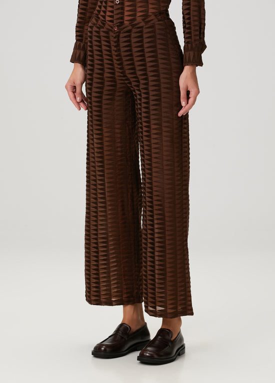 Embossed Tulle Straight Leg Pants