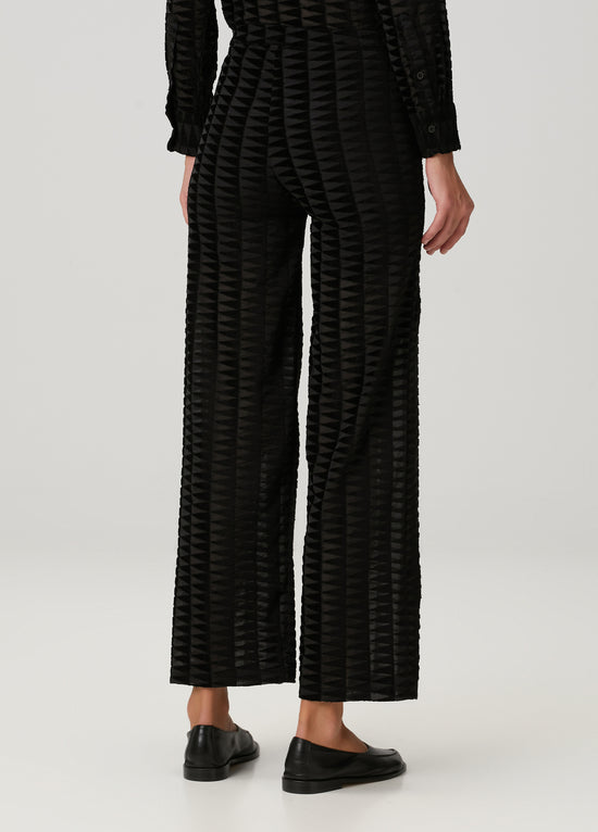 Embossed Tulle Straight Leg Pants