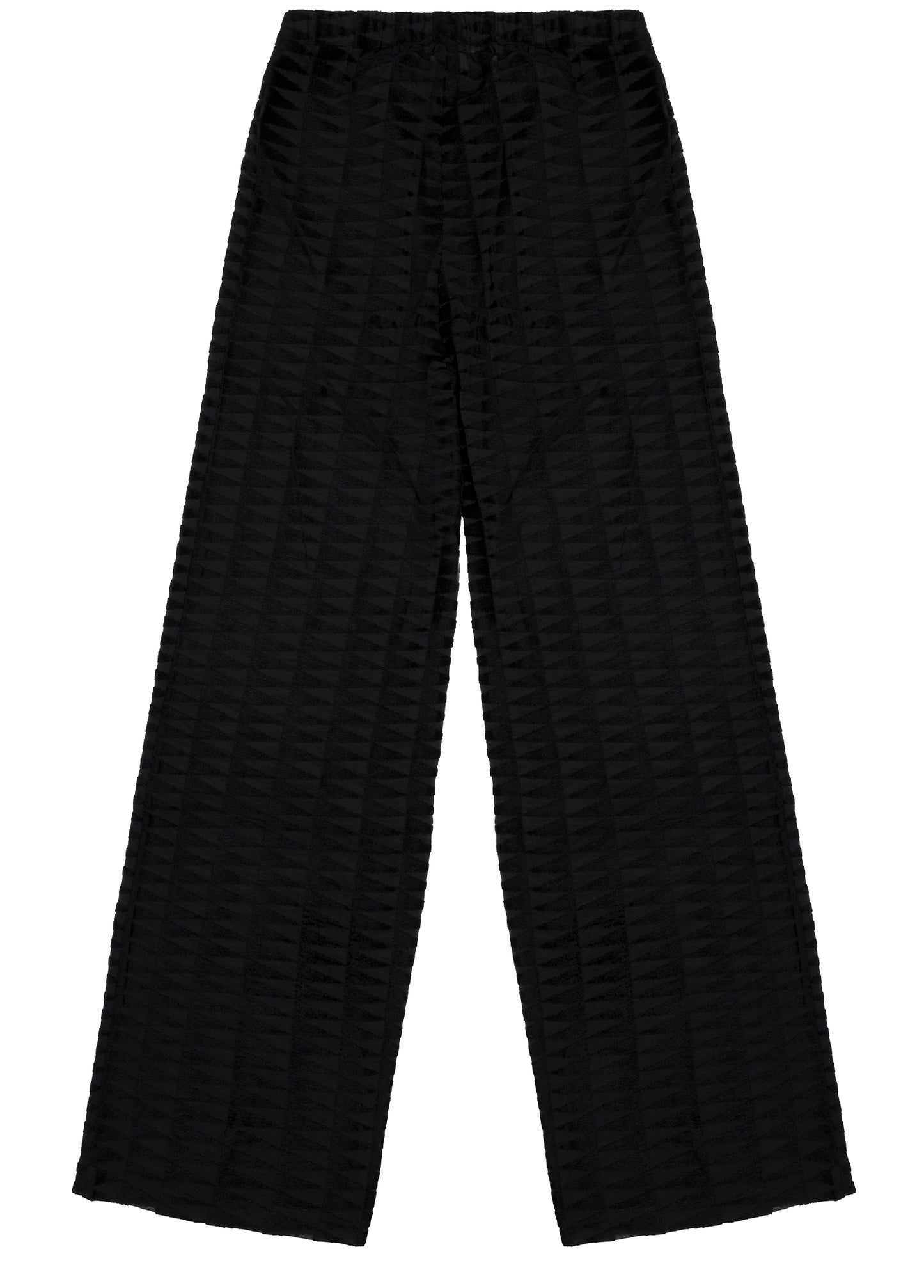 Embossed Tulle Straight Leg Pants