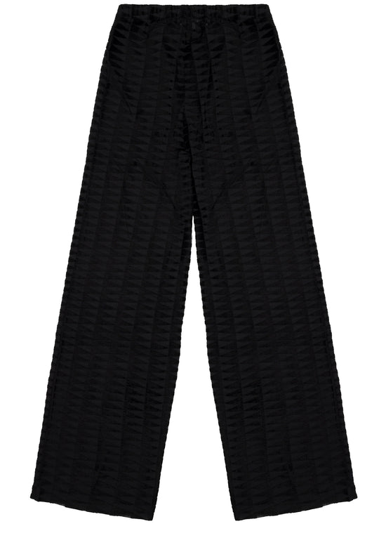 Embossed Tulle Straight Leg Pants