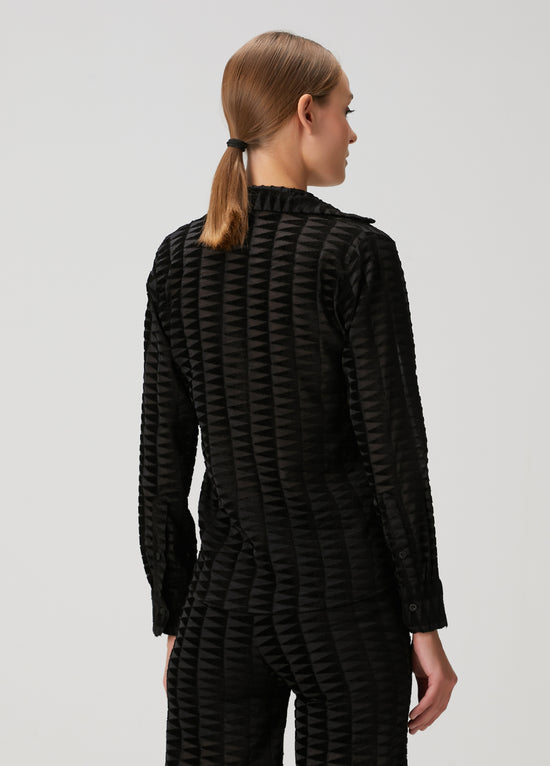 Embossed Tulle Shirt