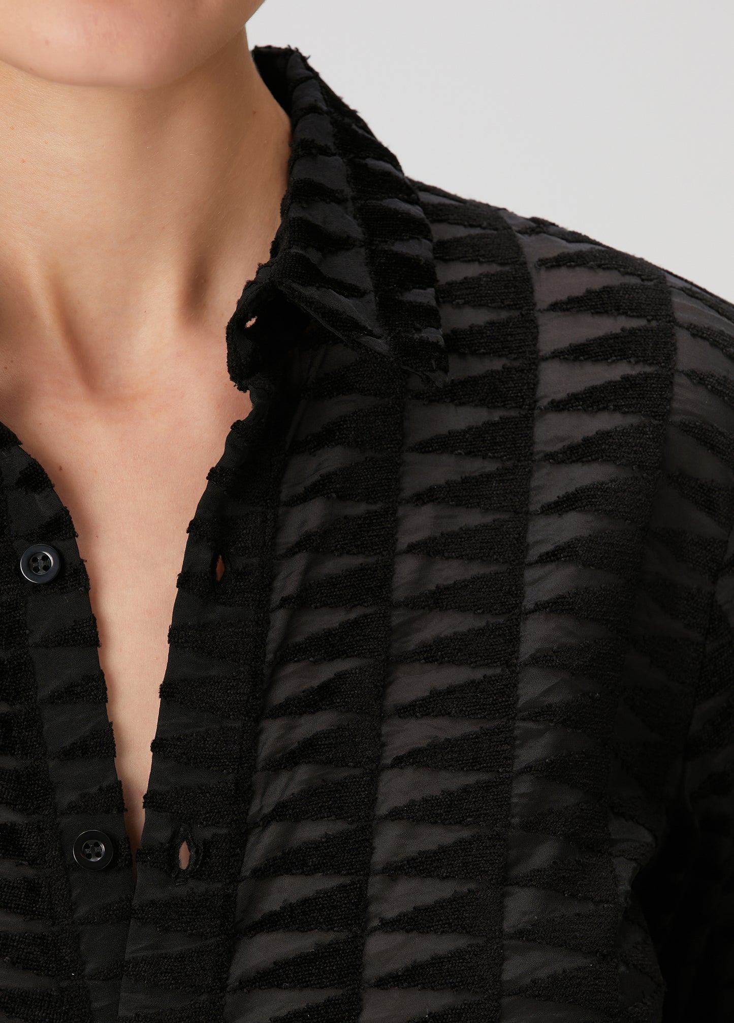 Embossed Tulle Shirt
