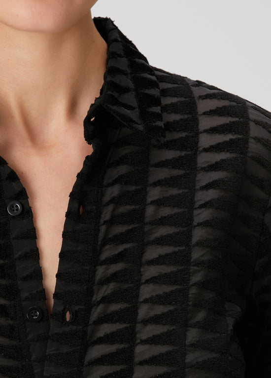 Embossed Tulle Shirt