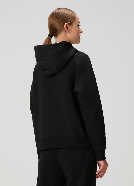 Siyah Studli Hoodie