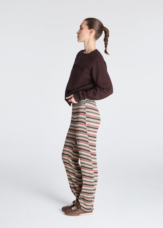 Bassigue Patch Detaylı Bisiklet Yaka Sweatshirt