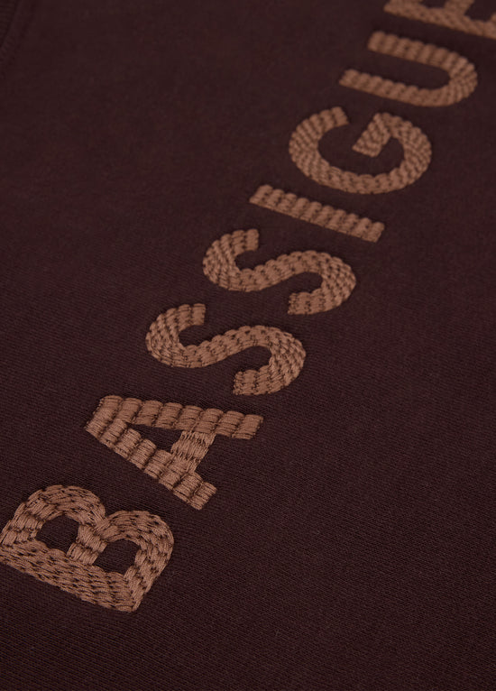 Bassigue Patch Detaylı Bisiklet Yaka Sweatshirt
