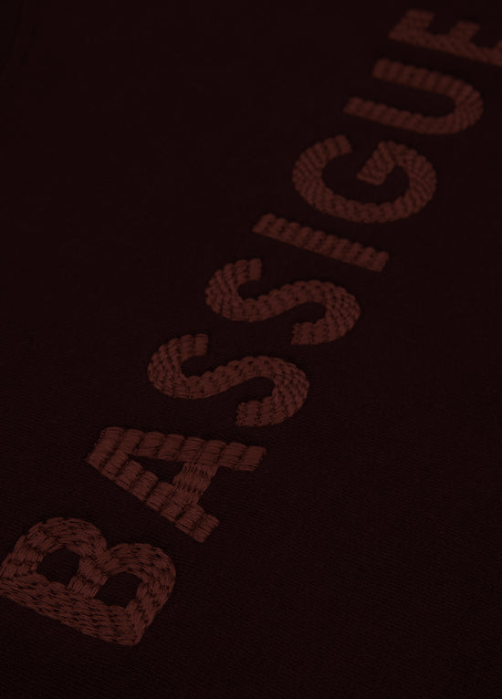 Bassigue Patch Detaylı Bisiklet Yaka Sweatshirt