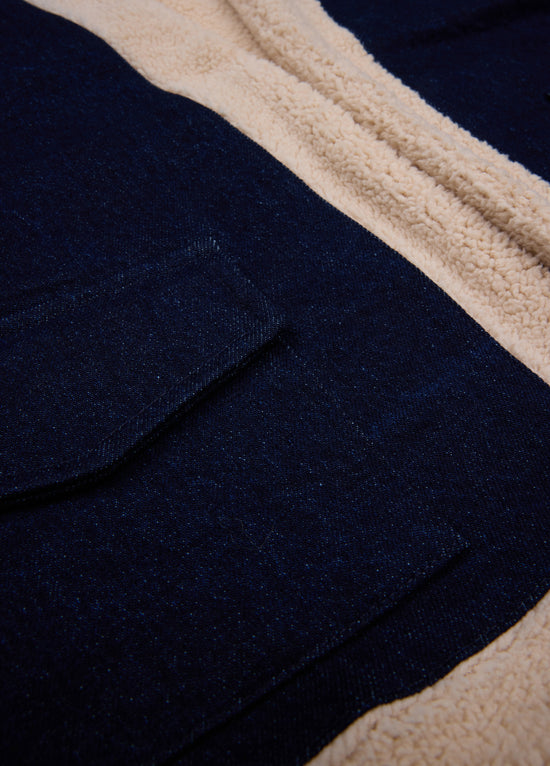 Peluş Astarlı Denim Ceket