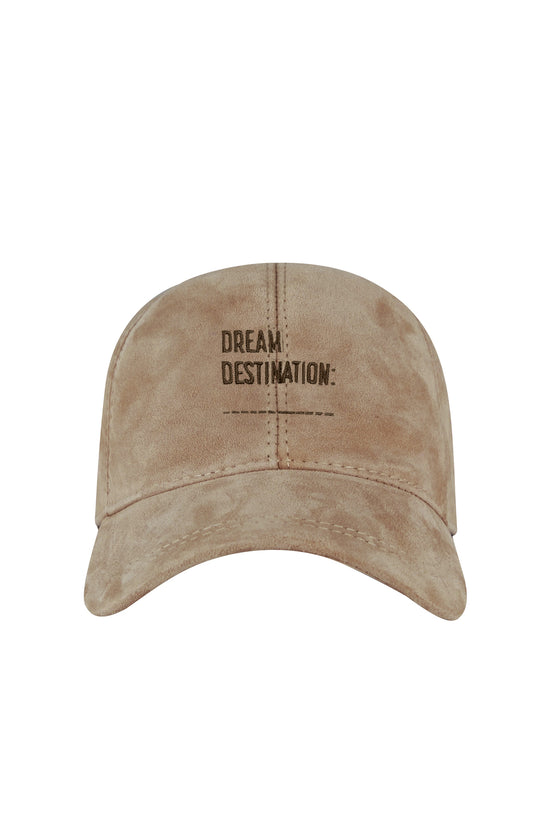 Dream Destınatıon Suede Leather Hat