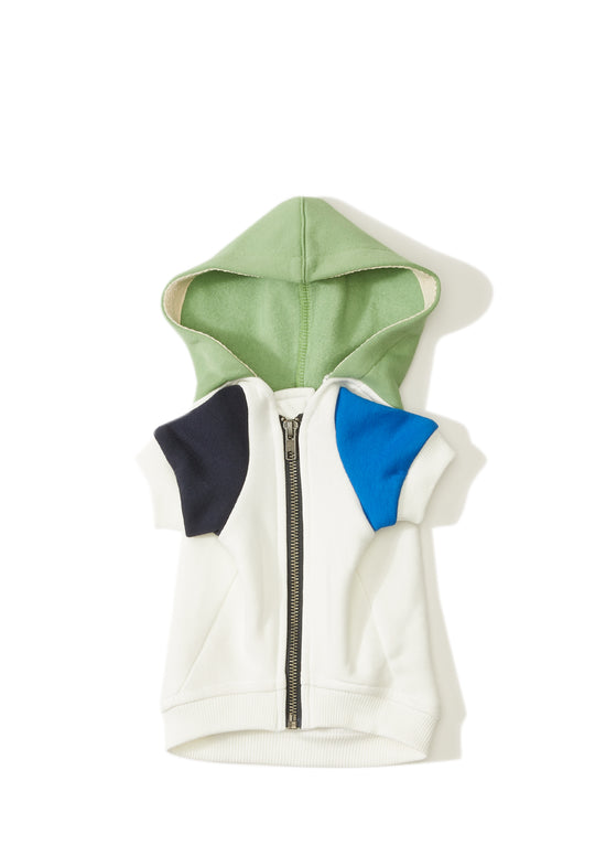 Mons Bons x Bassigue Green Color Block Pet Hoodie