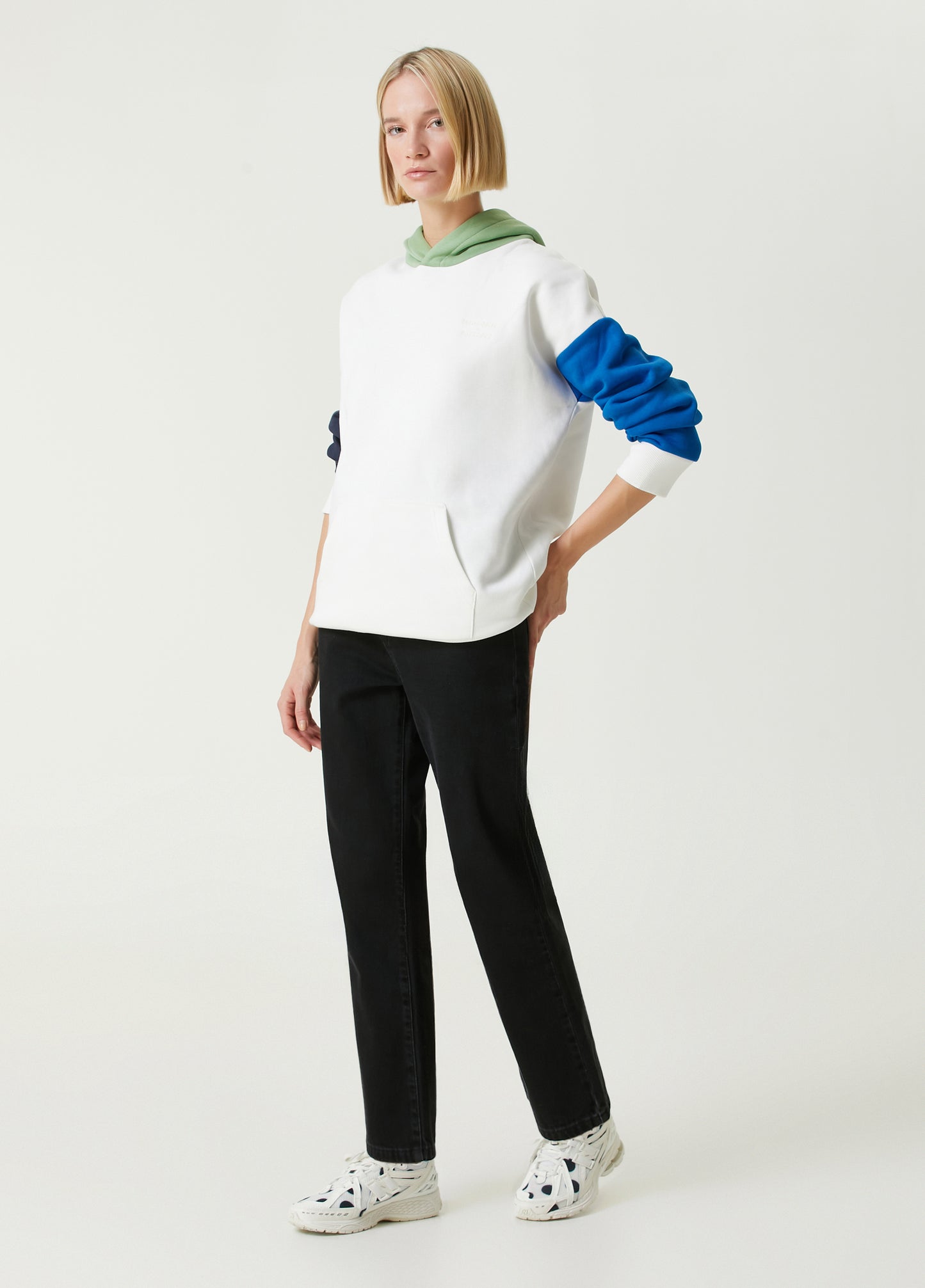 Mons Bons x Bassigue Green Color Block Hoodie