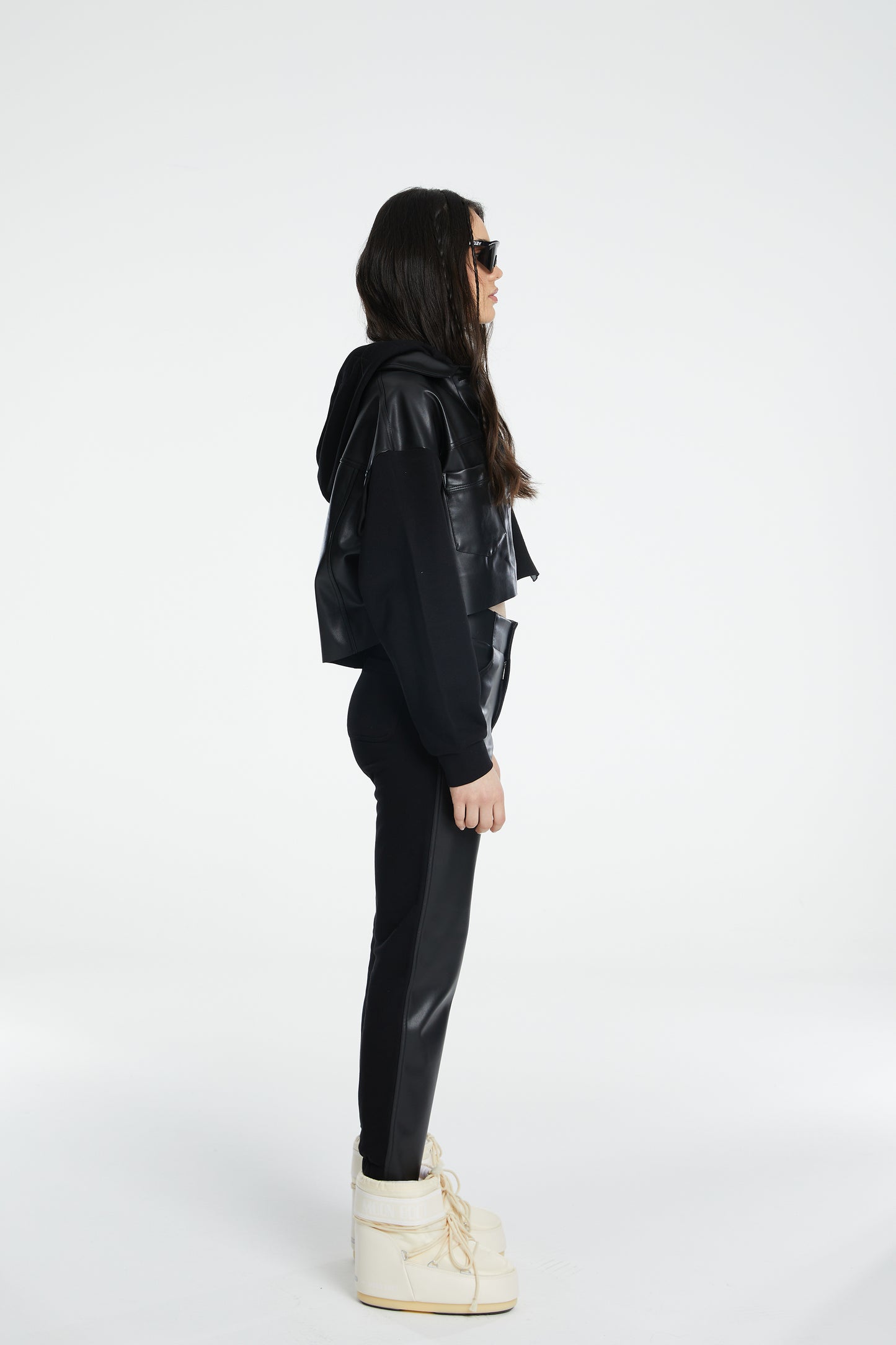 Vegan Leather Jacket - Black