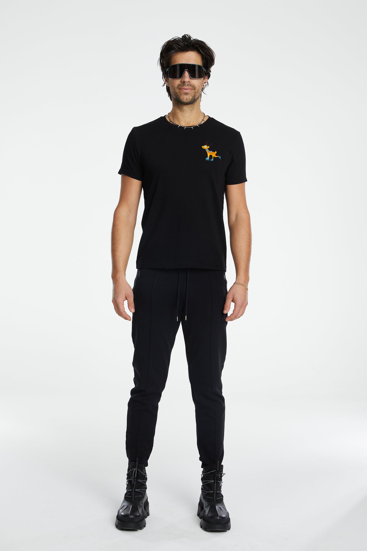 Cotton Deer T-Shirt - Black