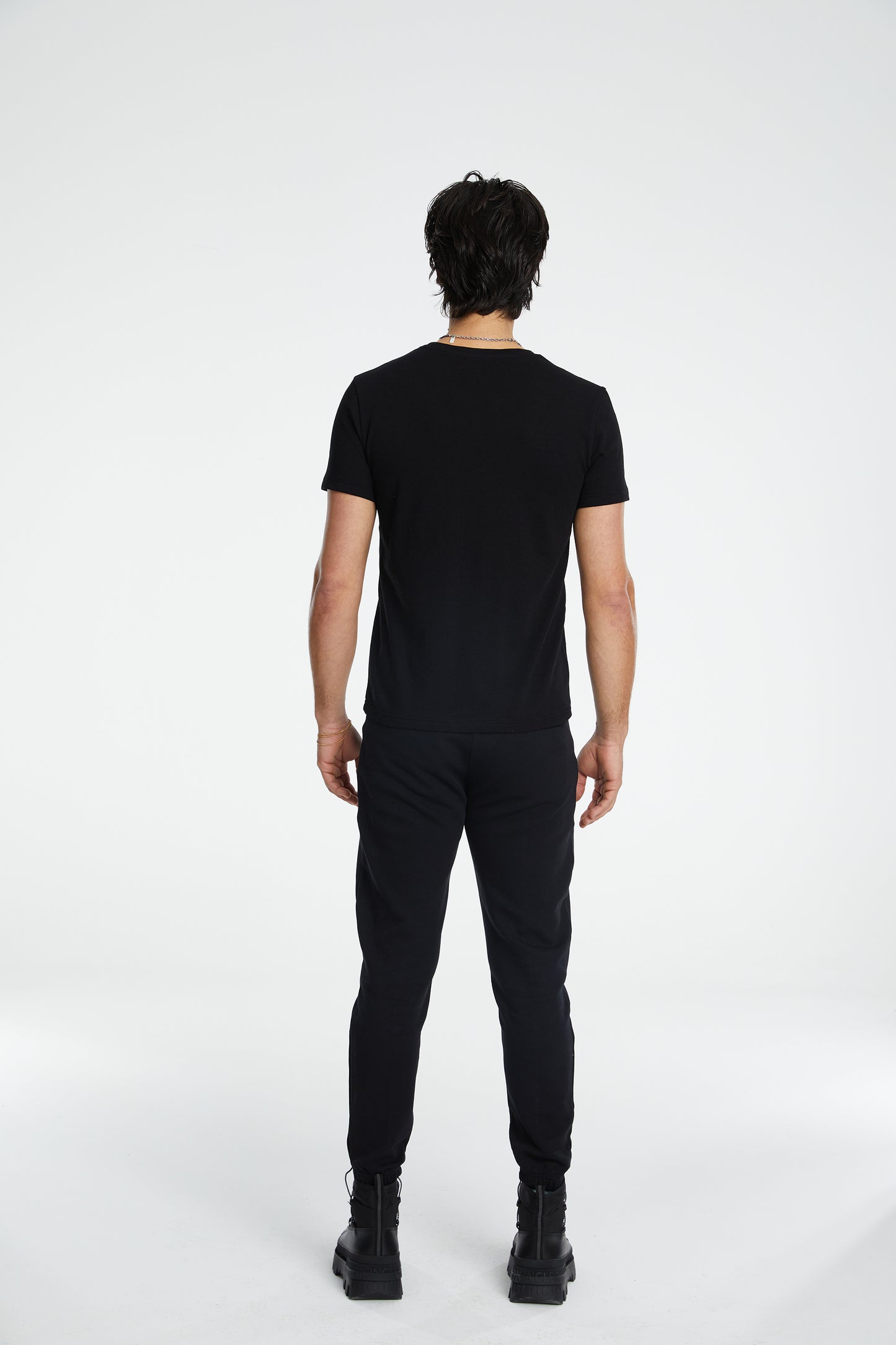 Cotton Eat Sleep Ski T-Shirt - Black