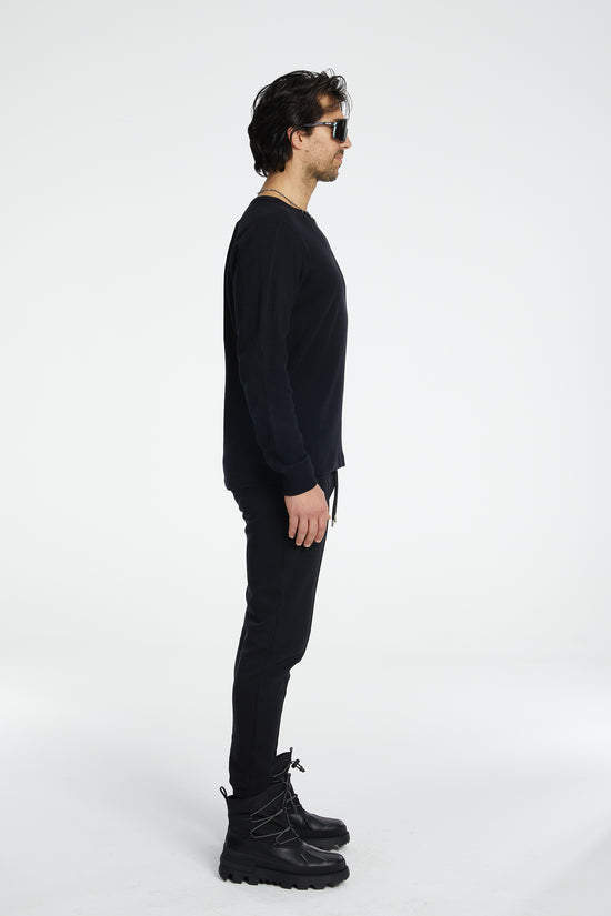 Waffle Sweatshirt - Black