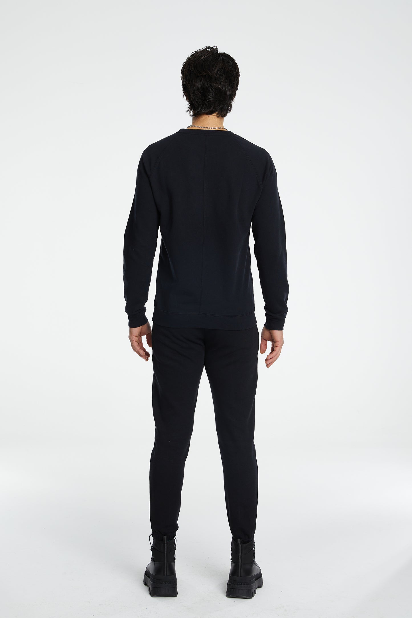 Cotton Crewneck Sweatshirt - Black