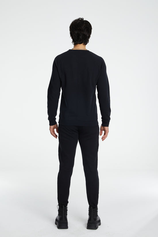 Bisiklet Yaka Sweatshirt - Siyah