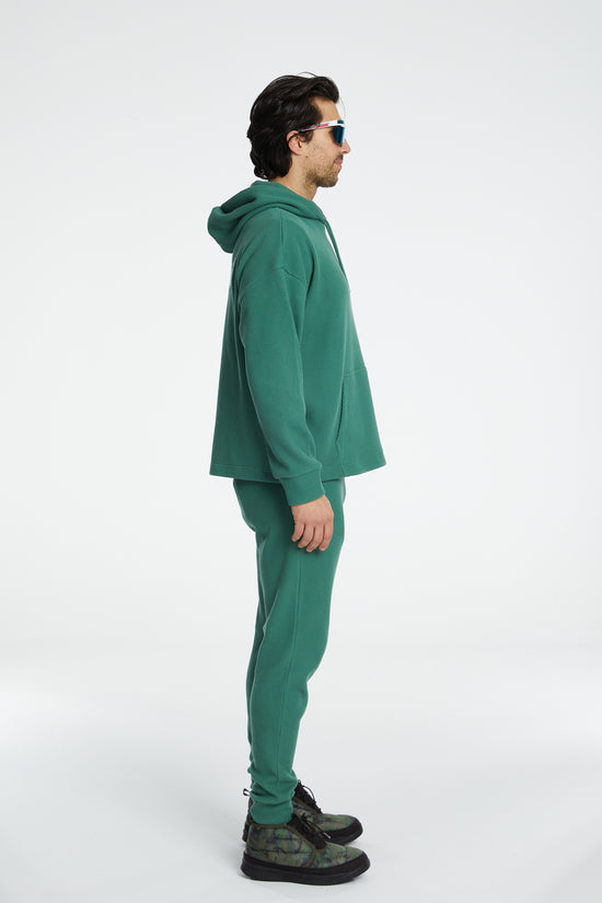 Waffle Hoodie - Harbour Green