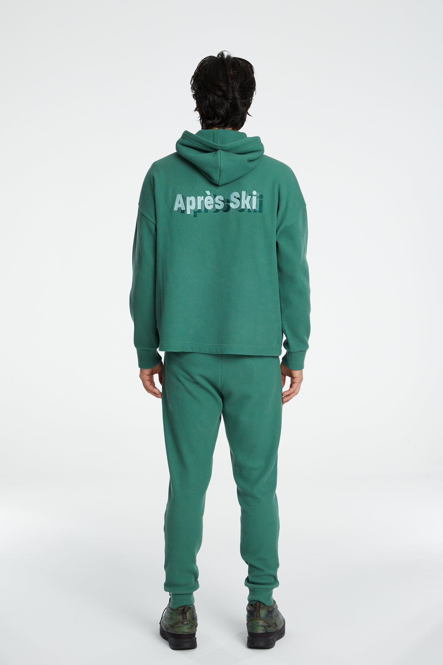 Load image into Gallery viewer, Waffle Hoodie - Harbour Green
