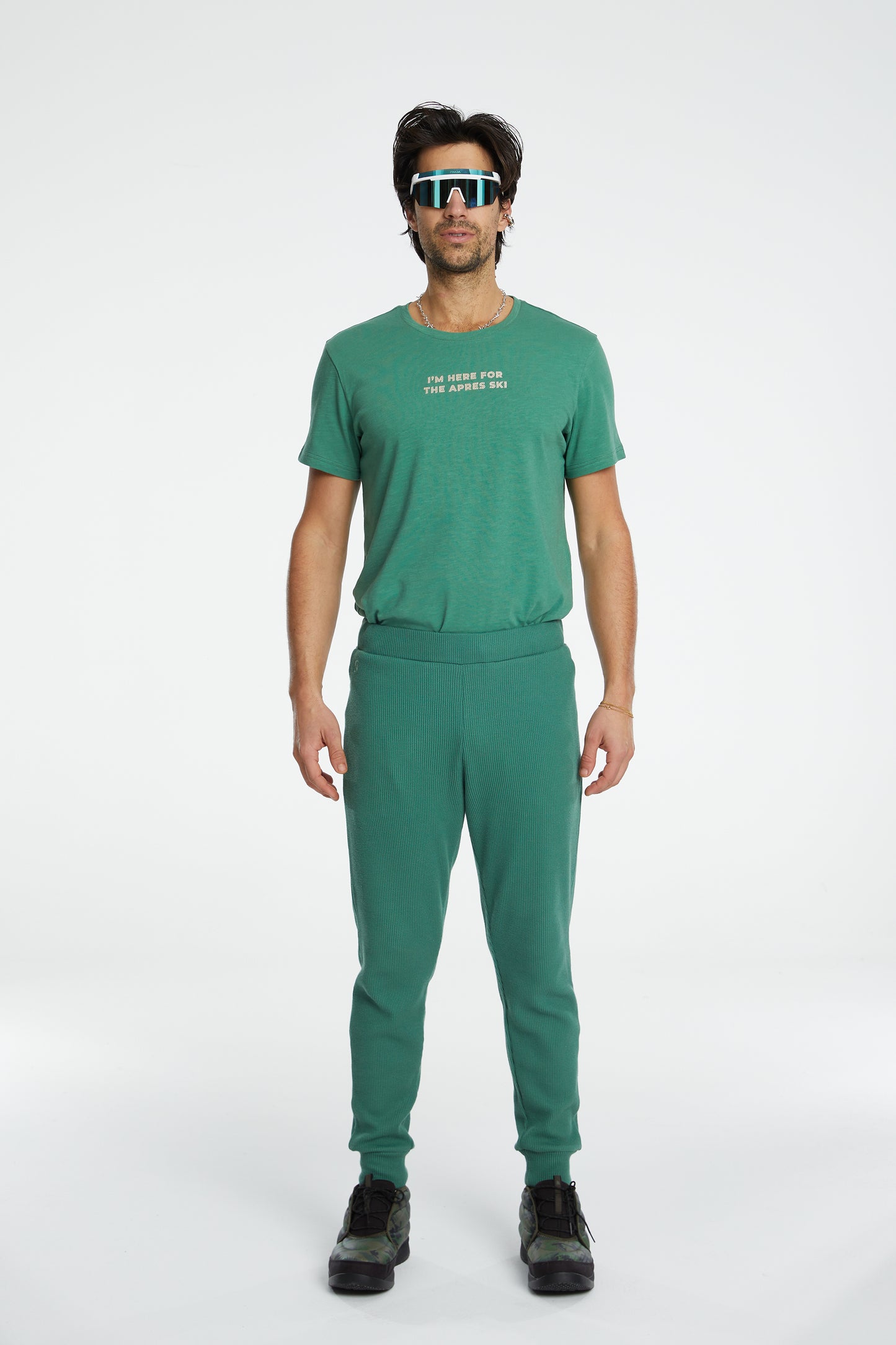 Waffle Sweatpants - Harbour Green