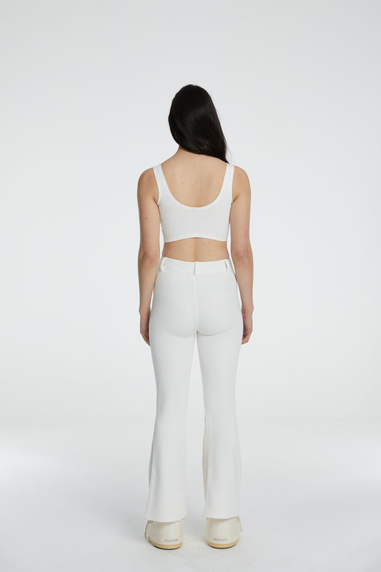 Vegan Leather Tank Top - Eggshell