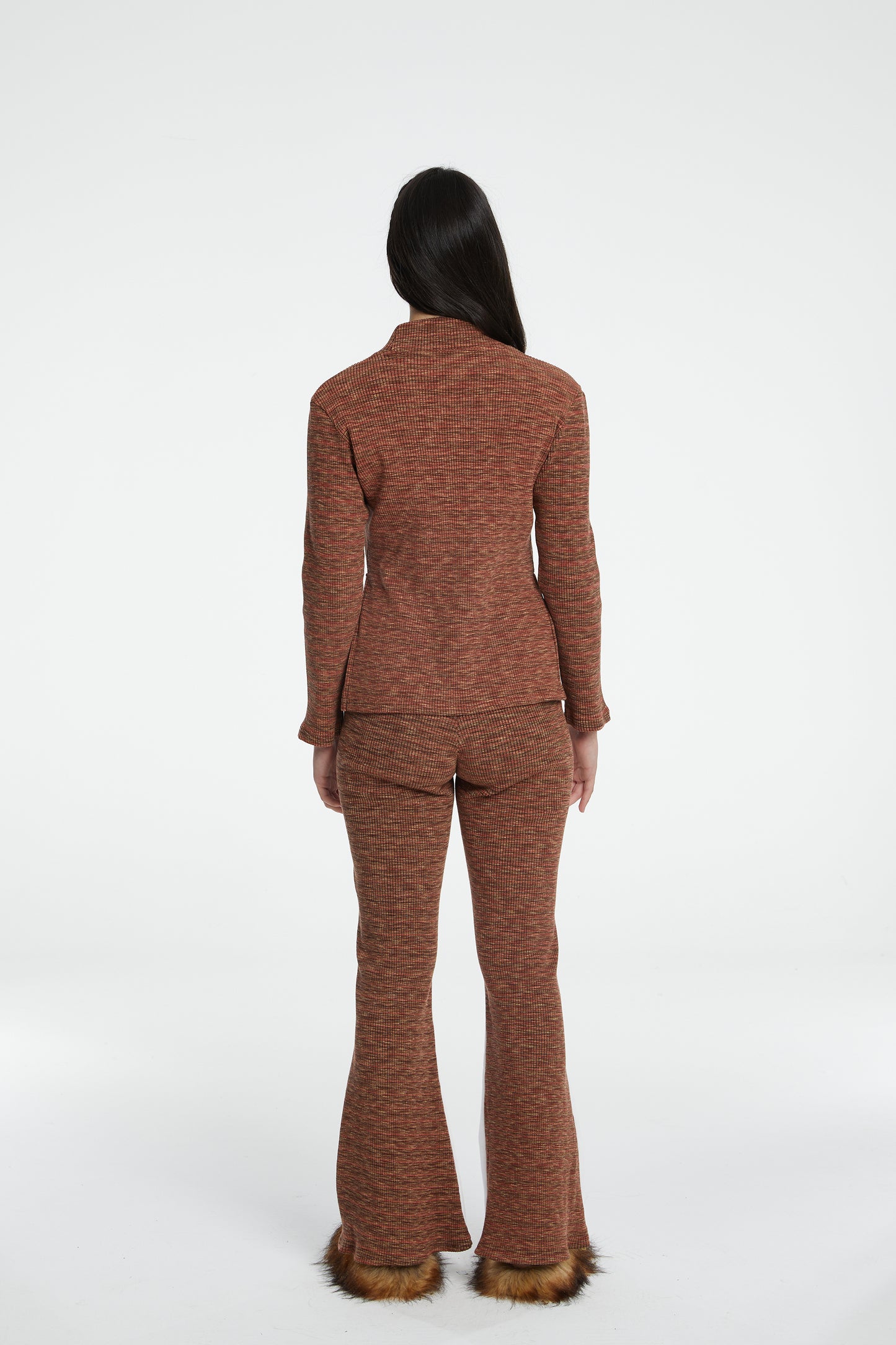 Load image into Gallery viewer, Denim Knit Flare Sweatpants - Tenko
